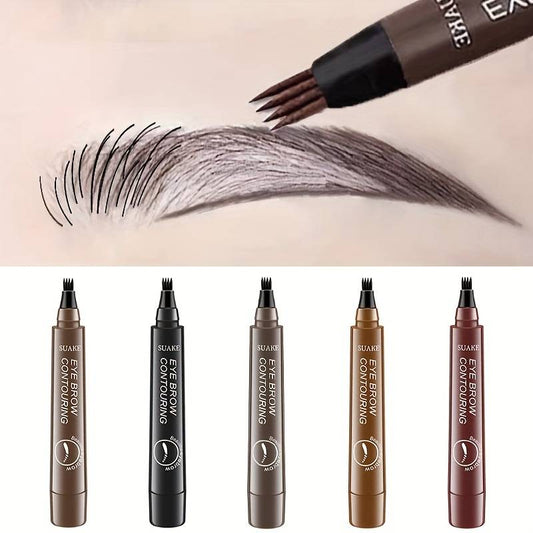 Crayon à Sourcils Waterproof 4 Pointes - Effet Microblading Naturel