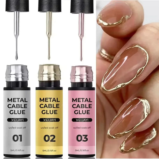 Gel Métallique Haute Densité pour Nail Art - Effet Chrome Miroir